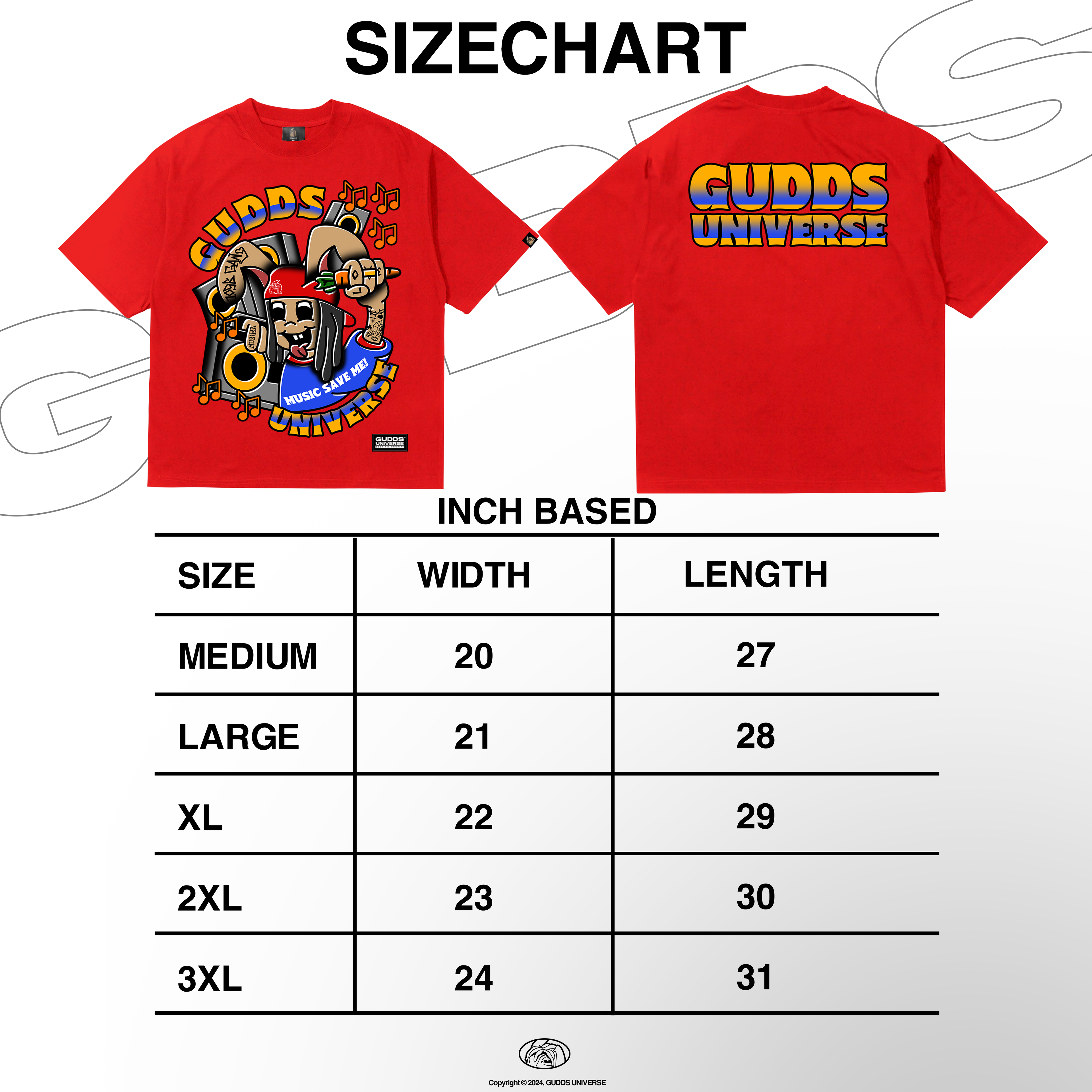 "GUDDS MUSIC" - GRAPHIC TEE