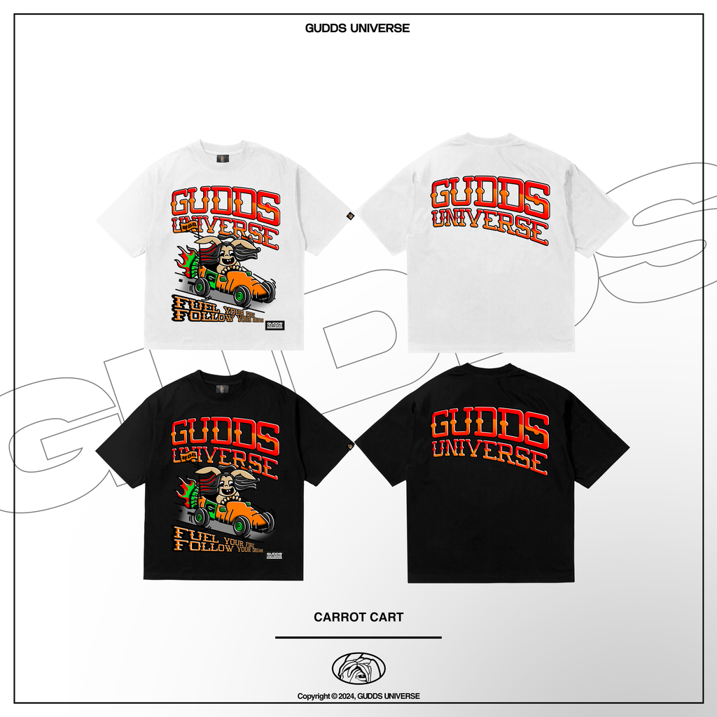 GUDDS UNIVERSE - "CARROT CART" - GRAPHIC TEE