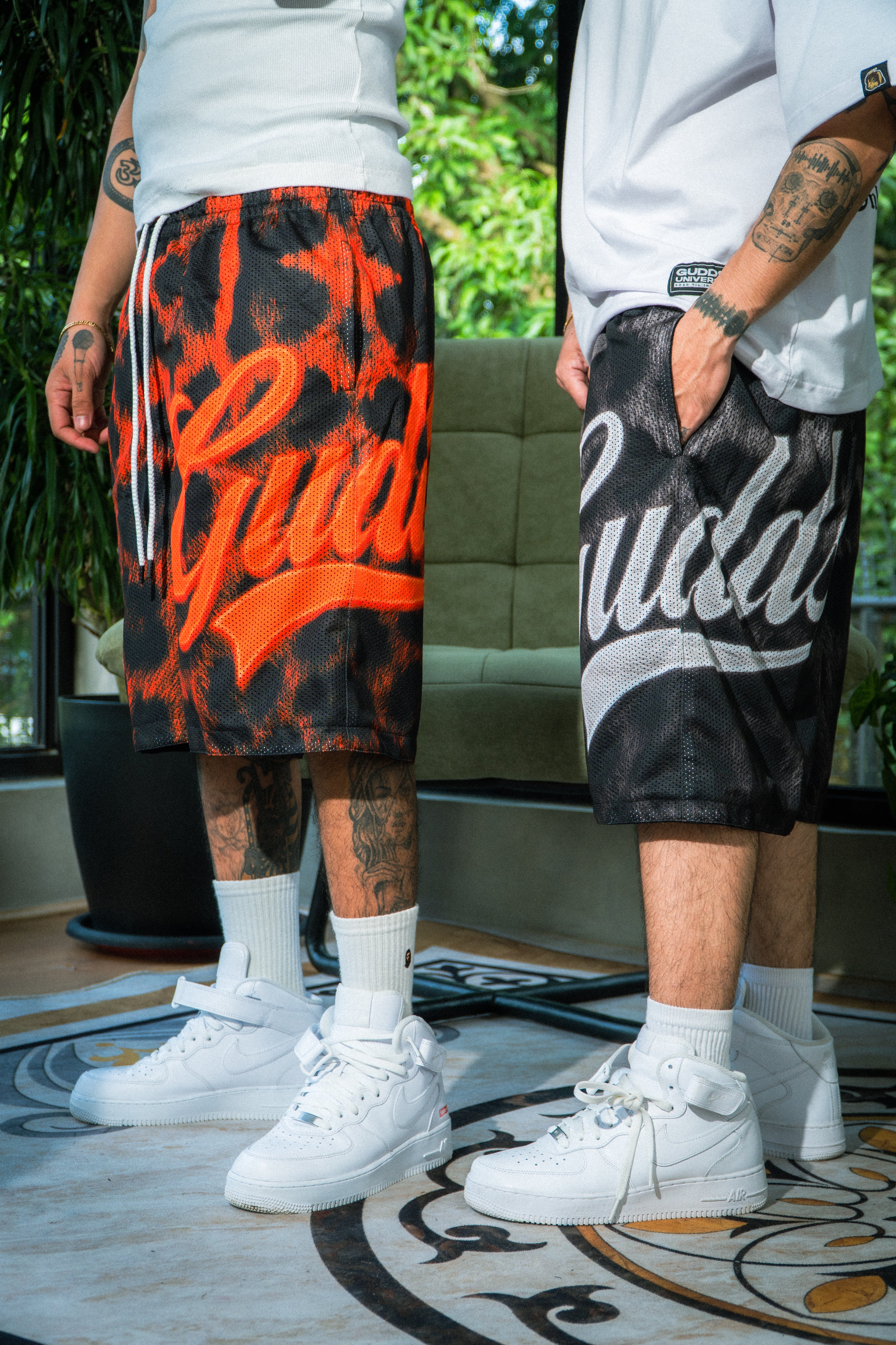 “LEOPARD” MESH SHORTS