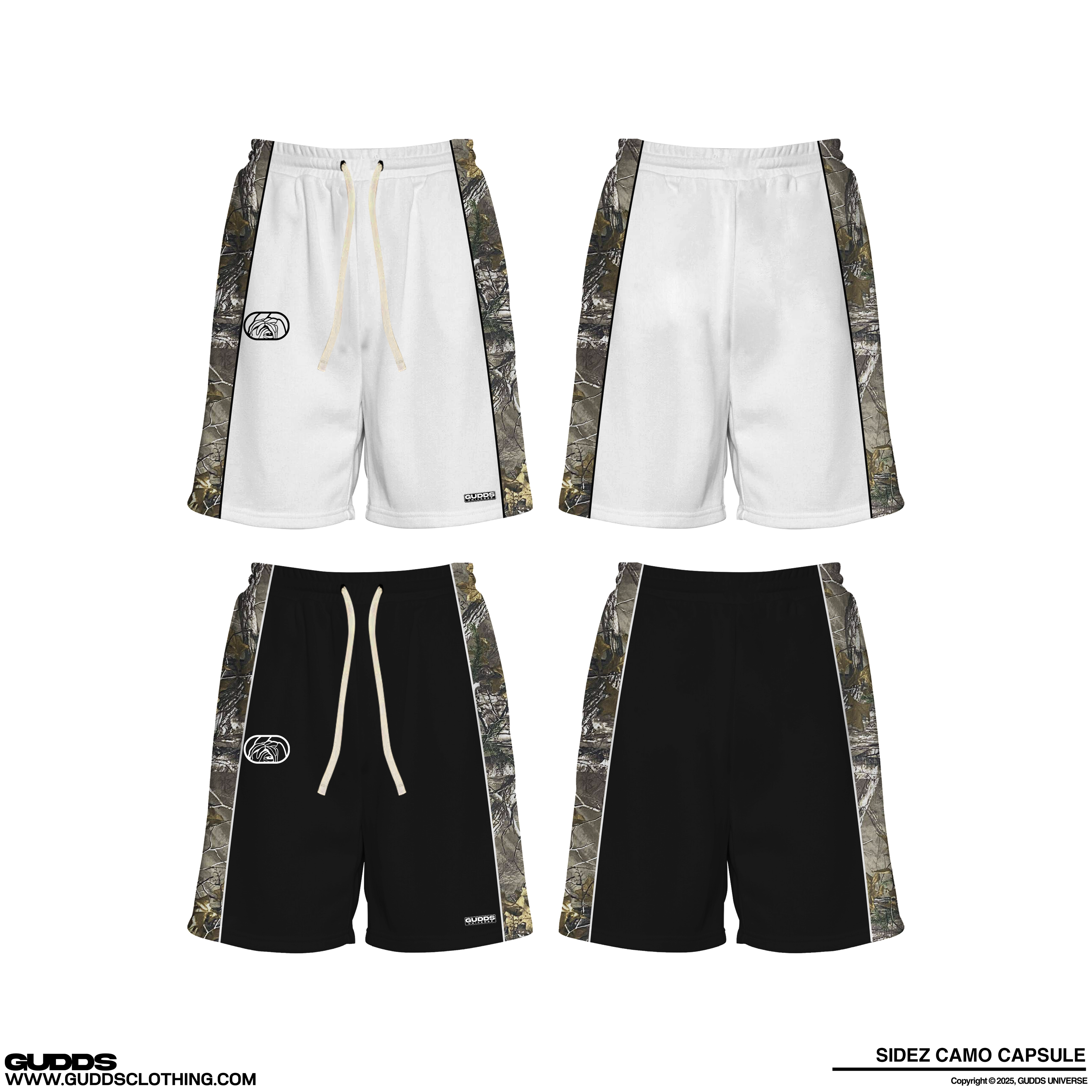 “SIDEZ CAMO CAPSULE” SWEATSHORTS