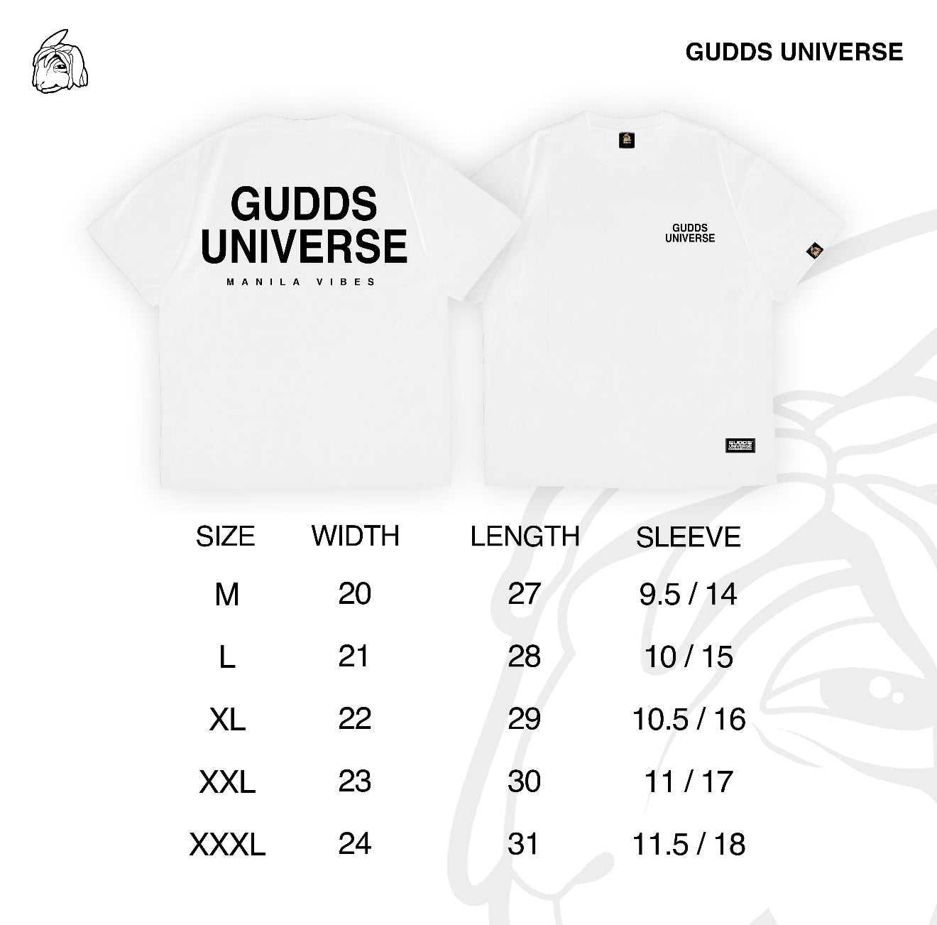 GUDDS UNIVERSE - MINIMAL “MANILA VIBES” (White Color)