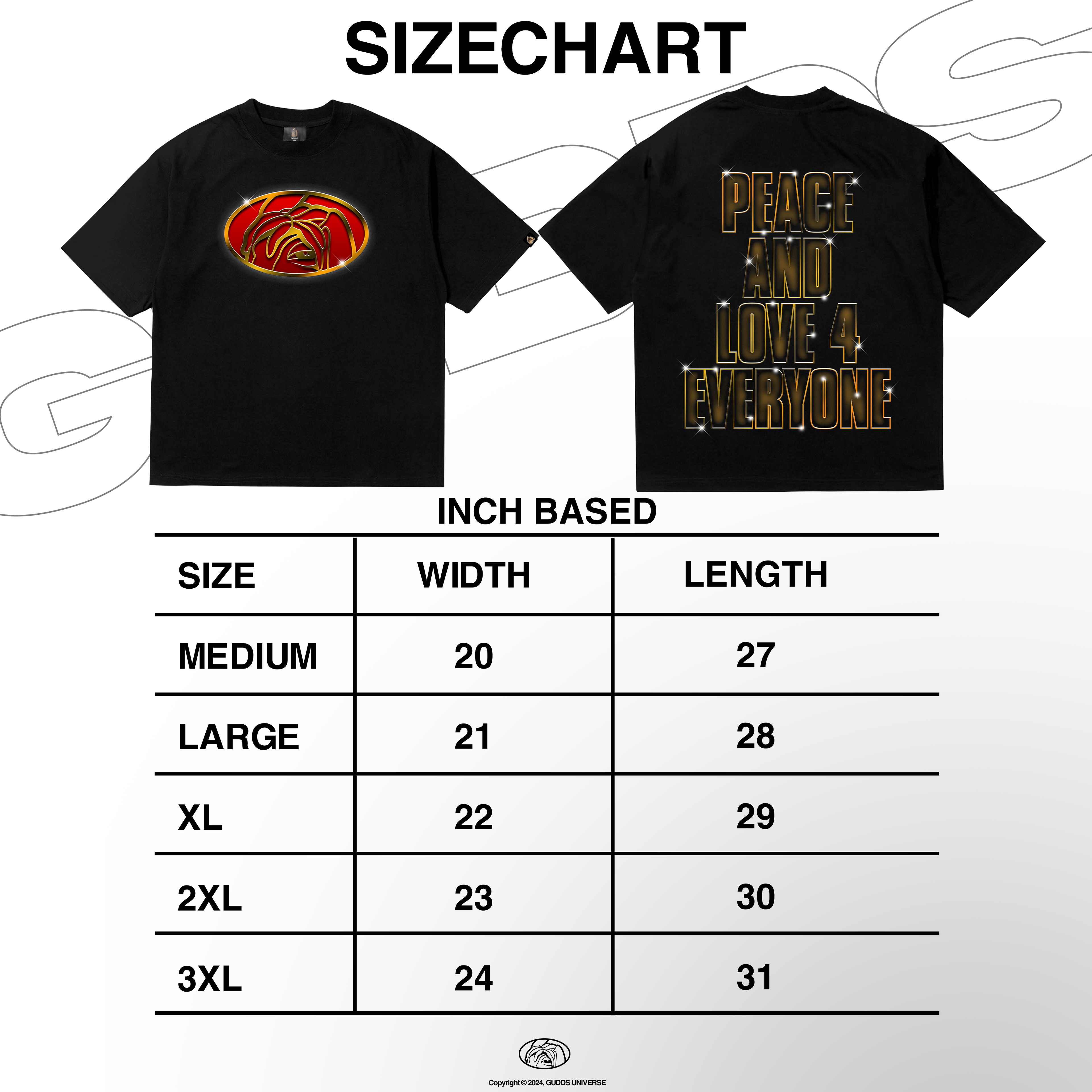 GUDDS - "OVAL GOLD LOVE" TEE