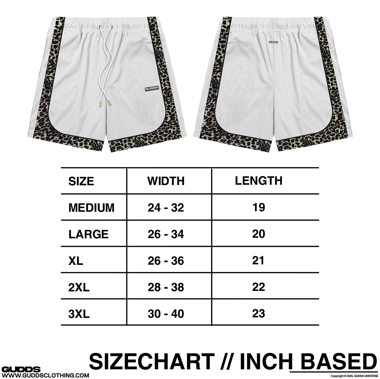 “2 TONE” LEOPARD MESH SHORTS