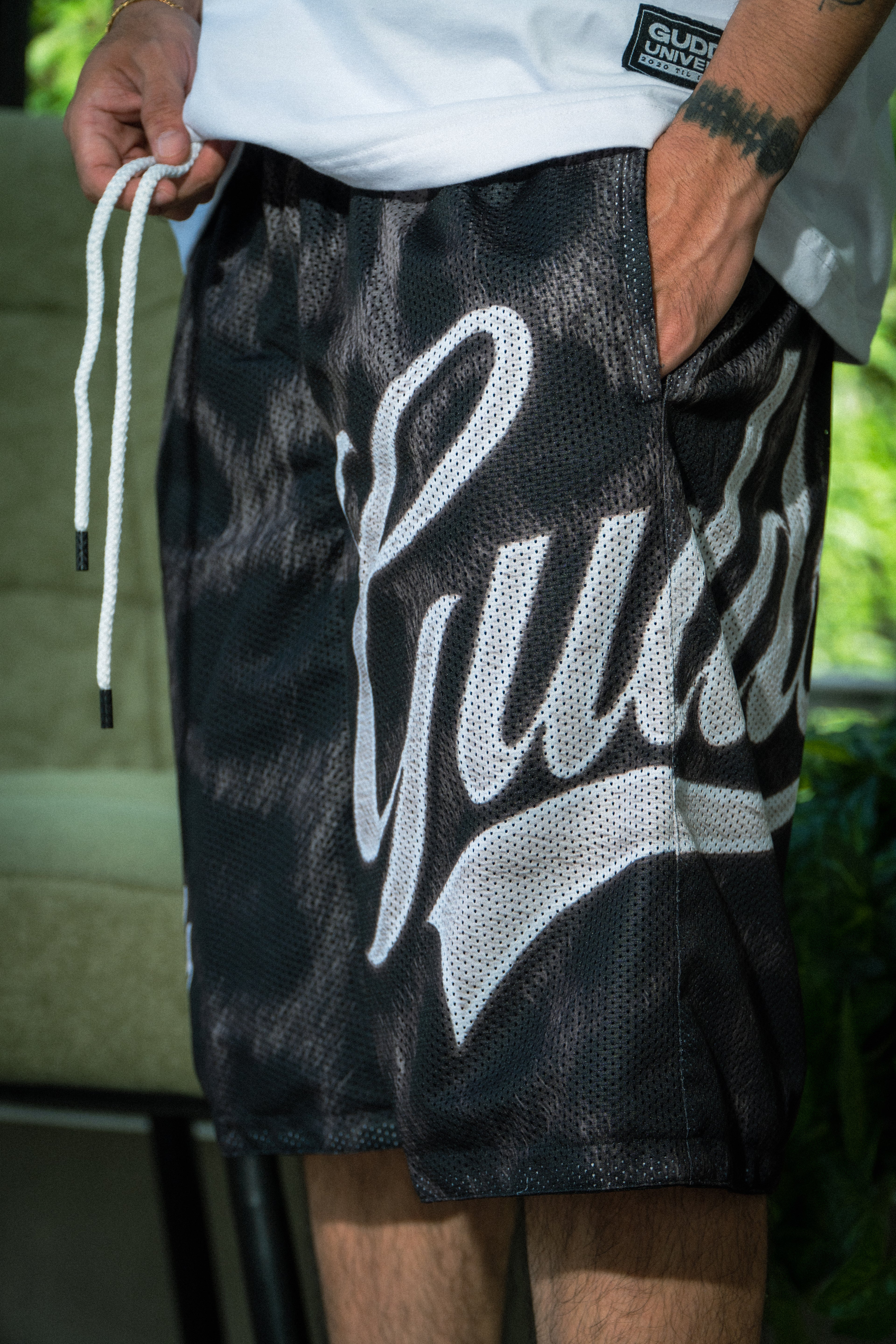 “LEOPARD” MESH SHORTS