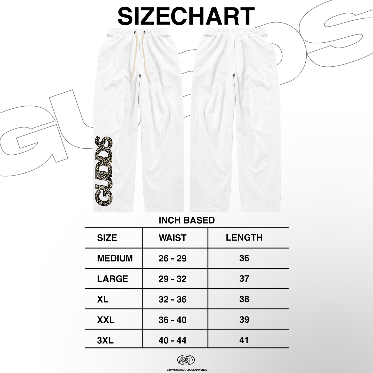 GUDDS UNIVERSE - “SPELL OUT” BAGGY SWEATPANTS