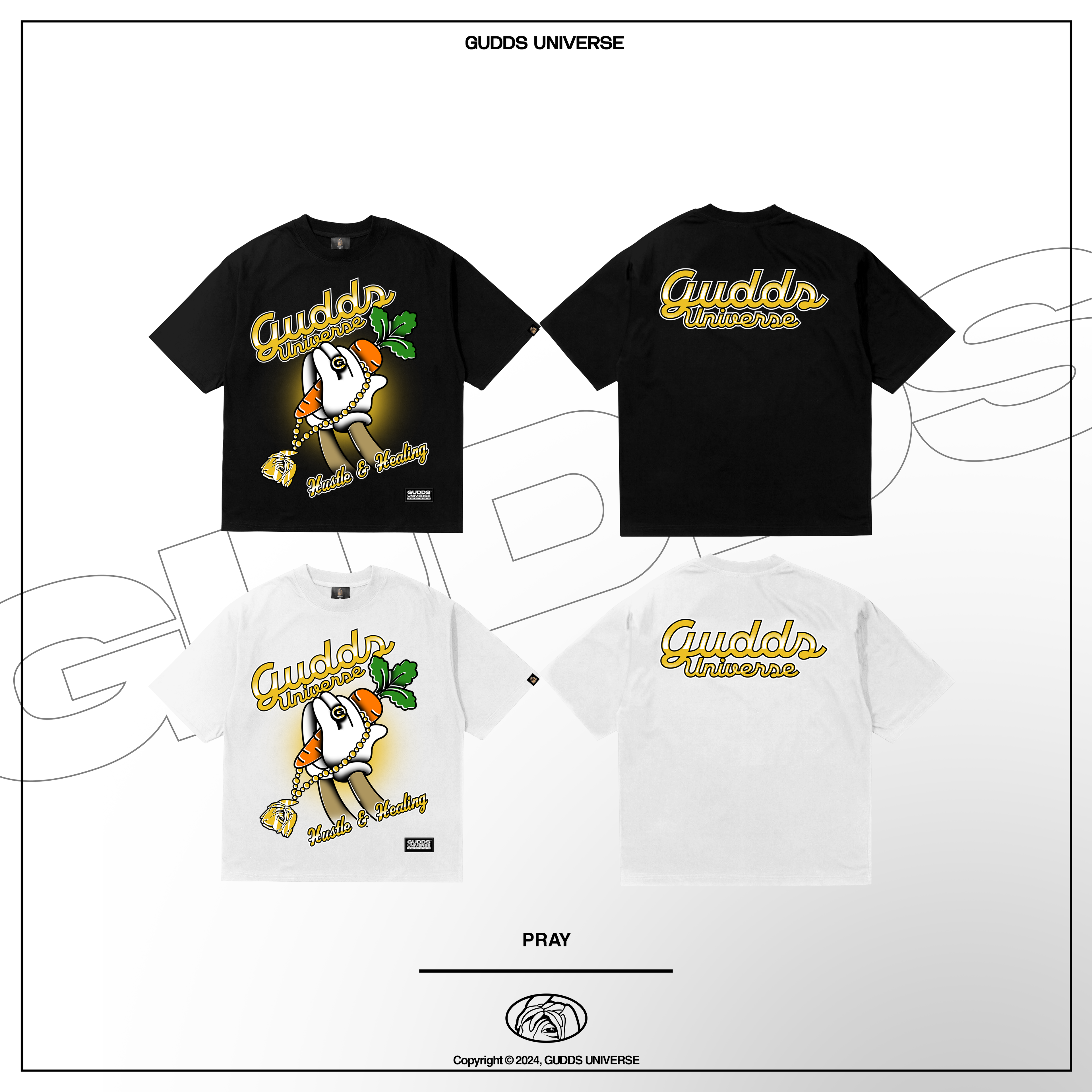 GUDDS UNIVERSE - "CARROT PRAY" - GRAPHIC TEE