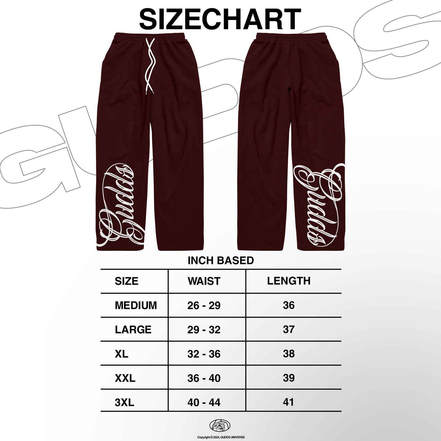 GUDDS UNIVERSE - "CHICANO BIG FACE" SWEATPANTS