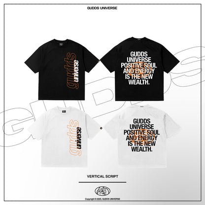 GUDDS UNIVERSE - “VERTICAL SCRIPT” GRAPHIC TEE