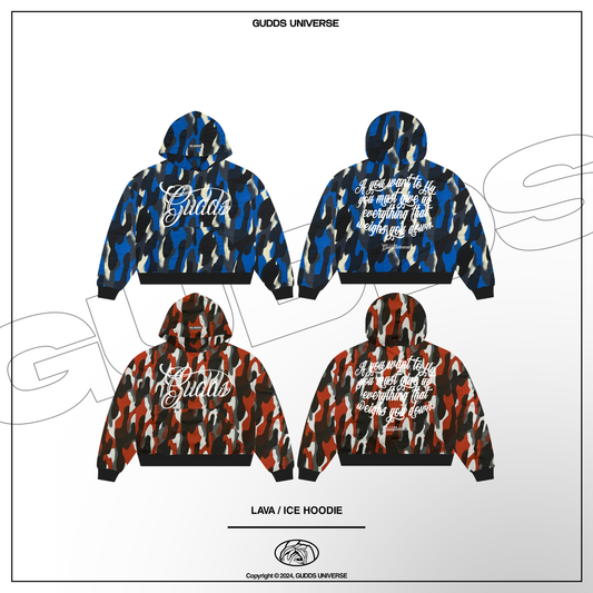 GUDDS UNIVERSE - “LAVA AND ICE”   HOODIE