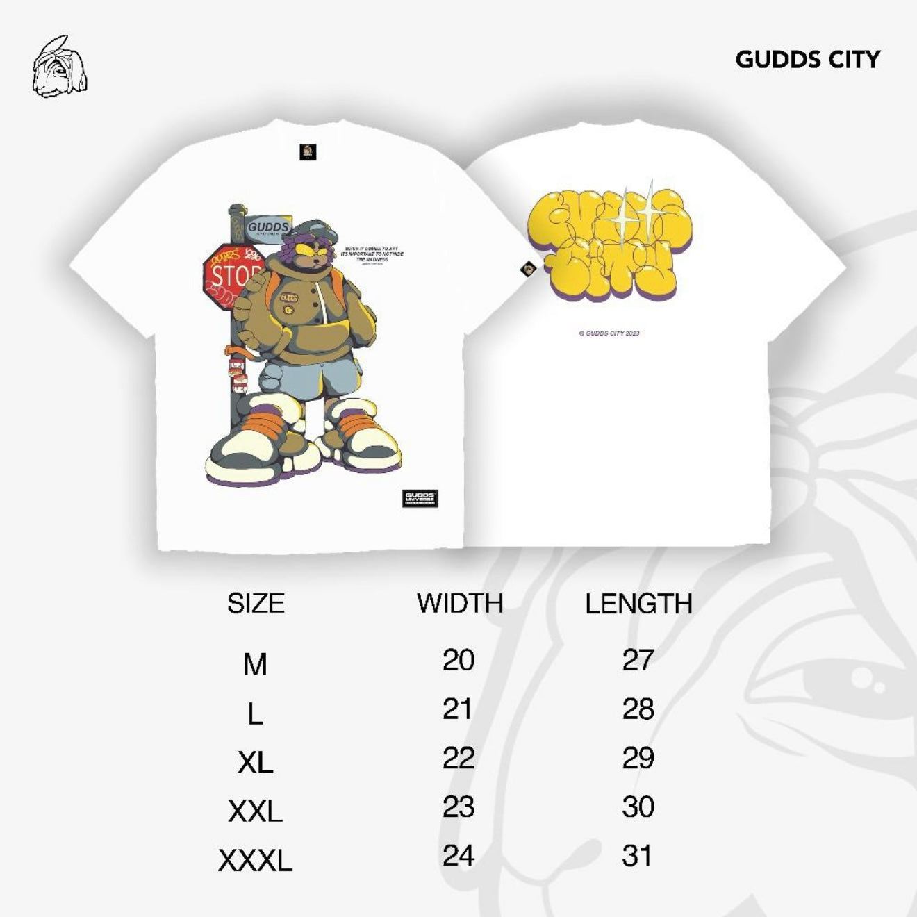 GUDDS UNIVERSE "GUDDS CITY" GRAPHIC TEE