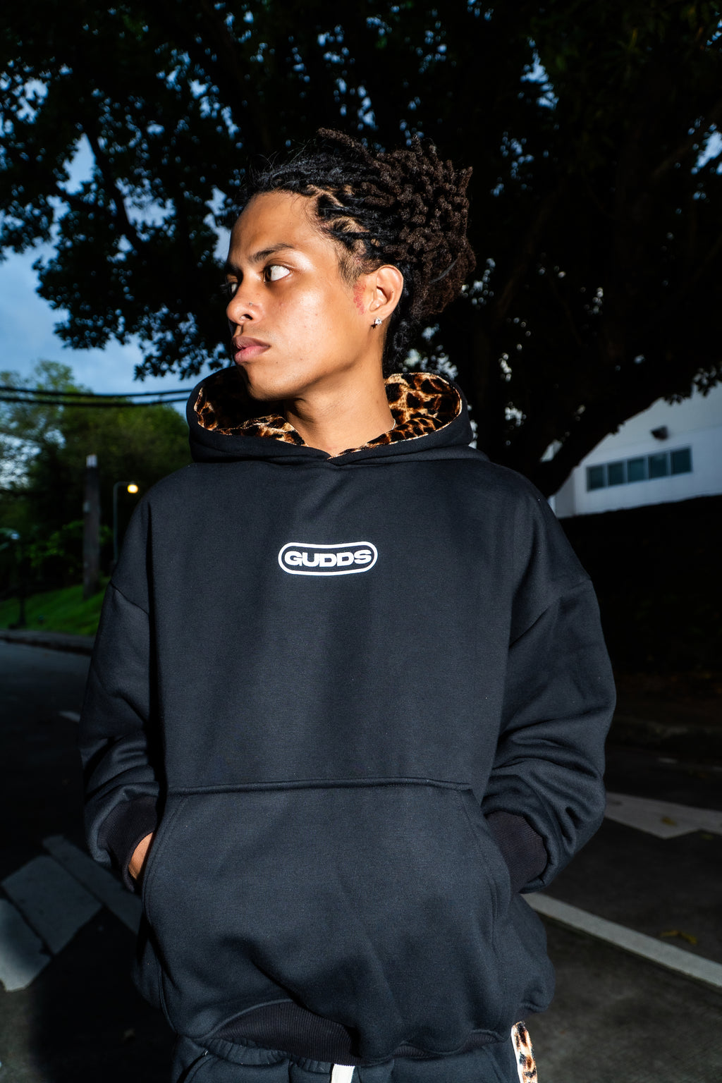 “LEOPARD 2 TONE” HYBRID HOODIE