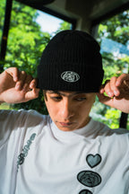 “RUBBER PATCH” BEANIE WITH OVAL LOGO