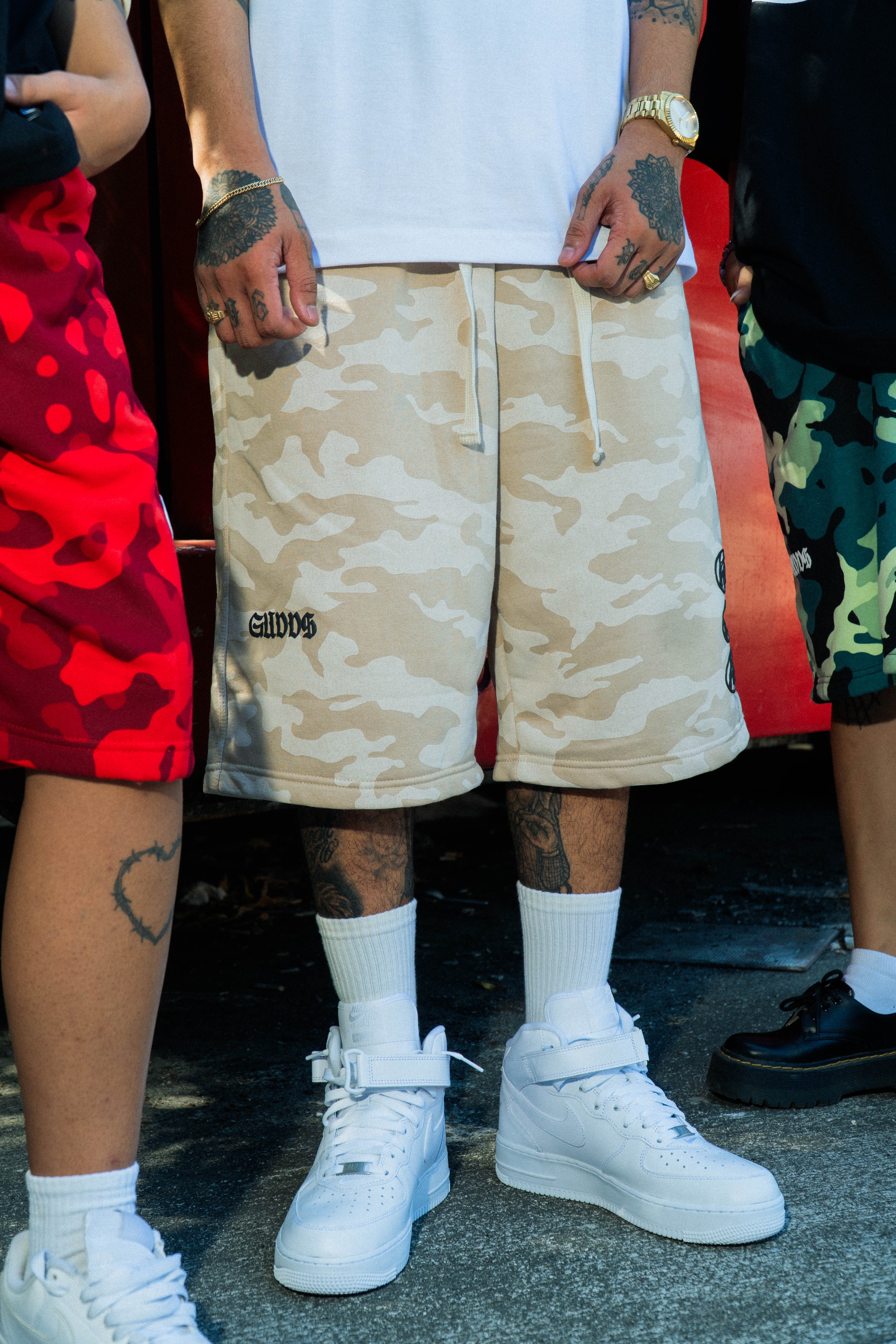 GUDDS - "CARPENTER SWEATJORTS" CAMO (LIMITED PIECES ONLY)