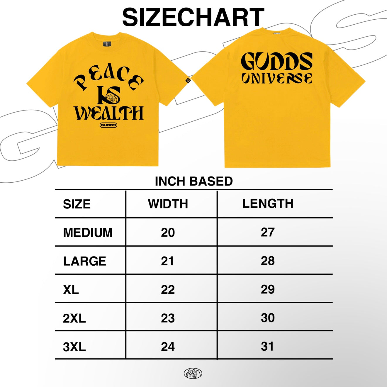 GUDDS UNIVERSE - “PEACE IS WEALTH” GRAPHIC TEE