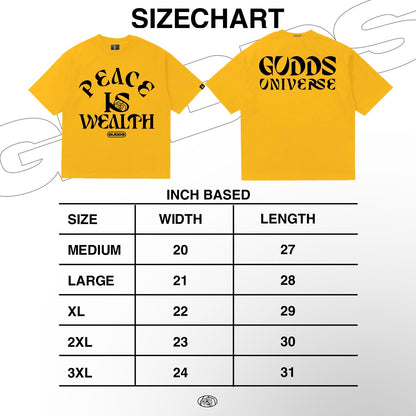 GUDDS UNIVERSE - “PEACE IS WEALTH” GRAPHIC TEE