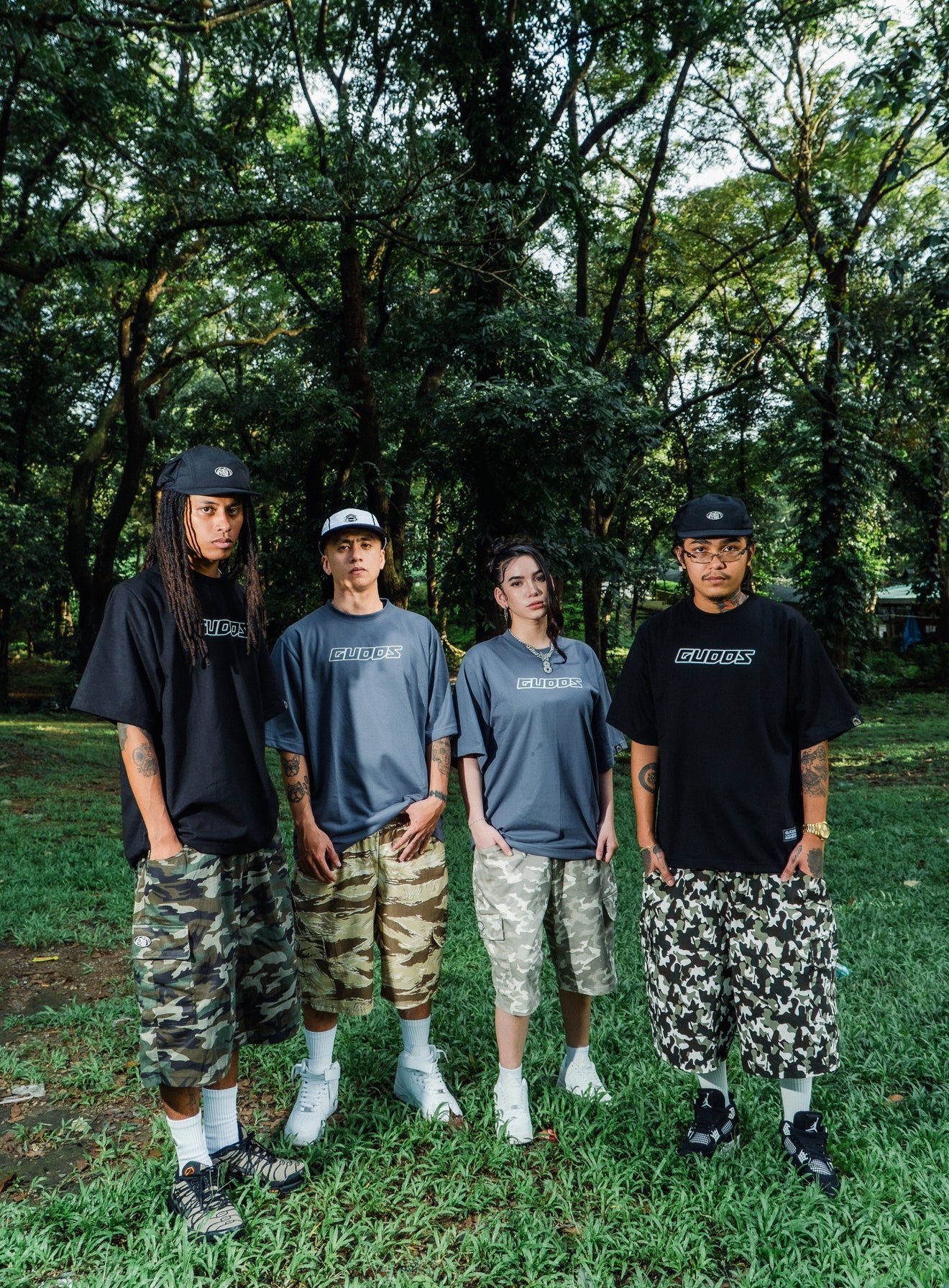 “CAMOU CARGO” SHORTS BAGGY FIT