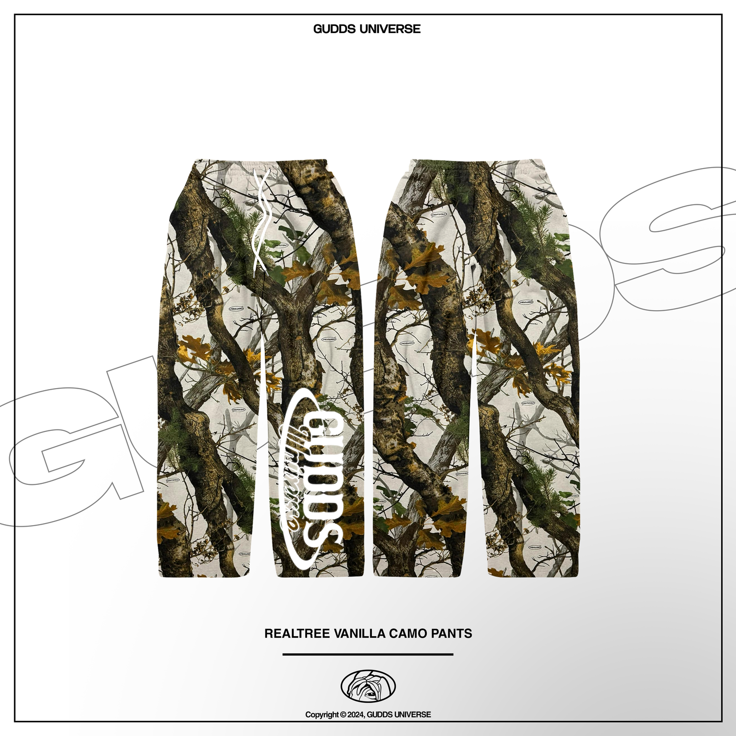 GUDDS UNIVERSE - “ REALTREE VANILLA” BAGGY PANTS