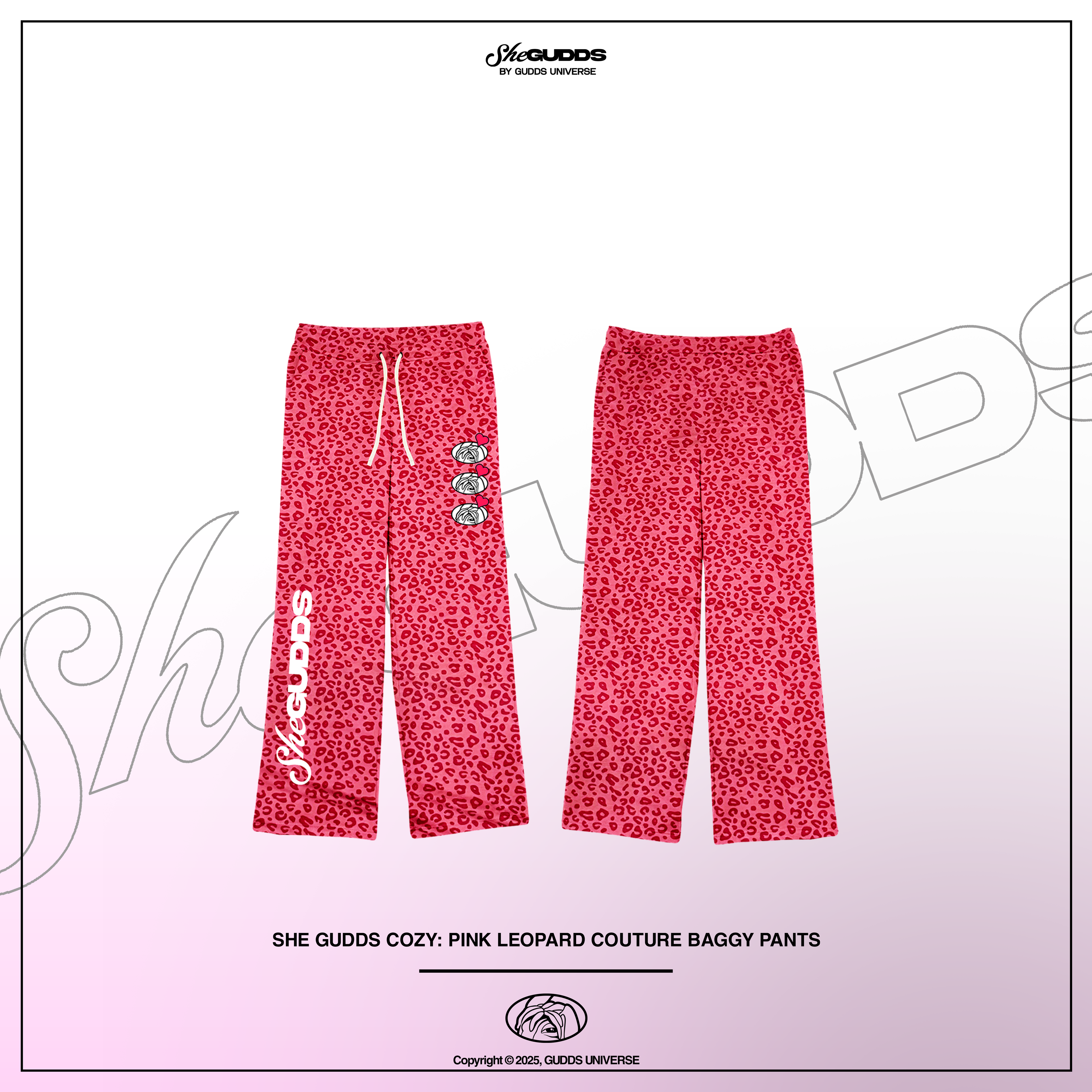 SheGUDDS - “PINK PANTHER” COUTURE BAGGY PANTS