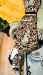SheGUDDS - “COZY” LEOPARD COUTURE FLARE PANTS