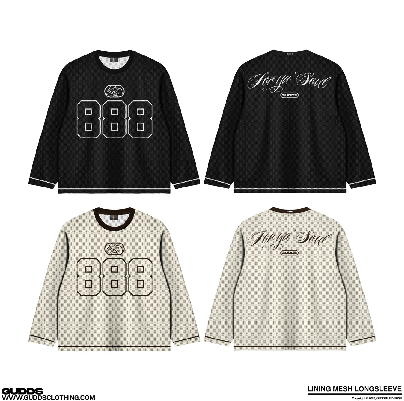 “888 LINING” MESH LONGLEEVES