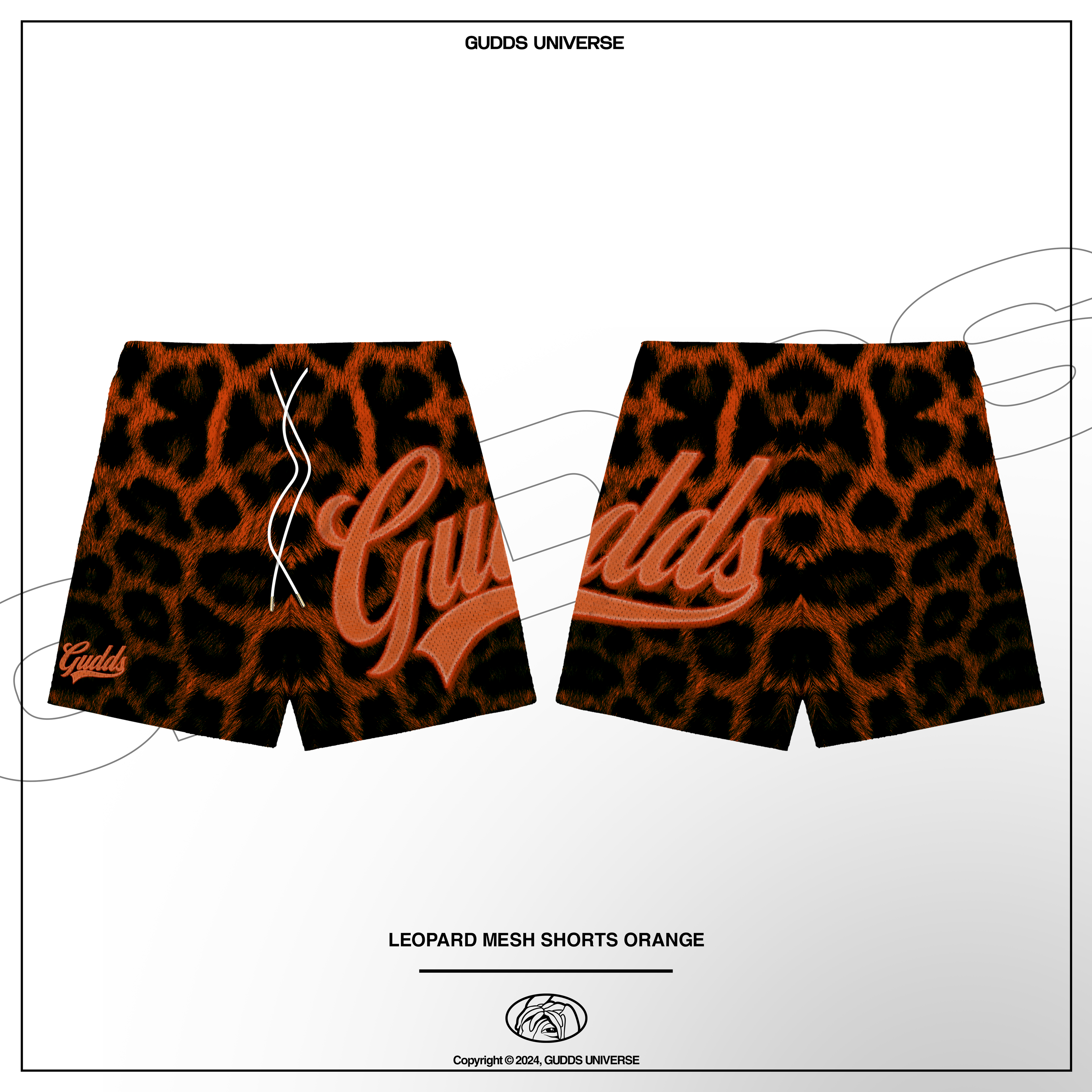 “LEOPARD” MESH SHORTS