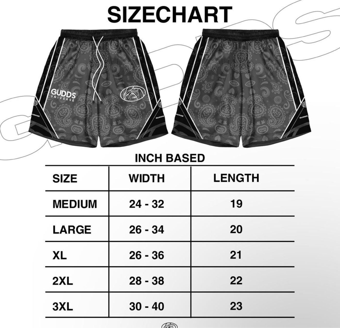 GUDDS UNIVERSE - "STEALTH BANDANA" MESH SHORT