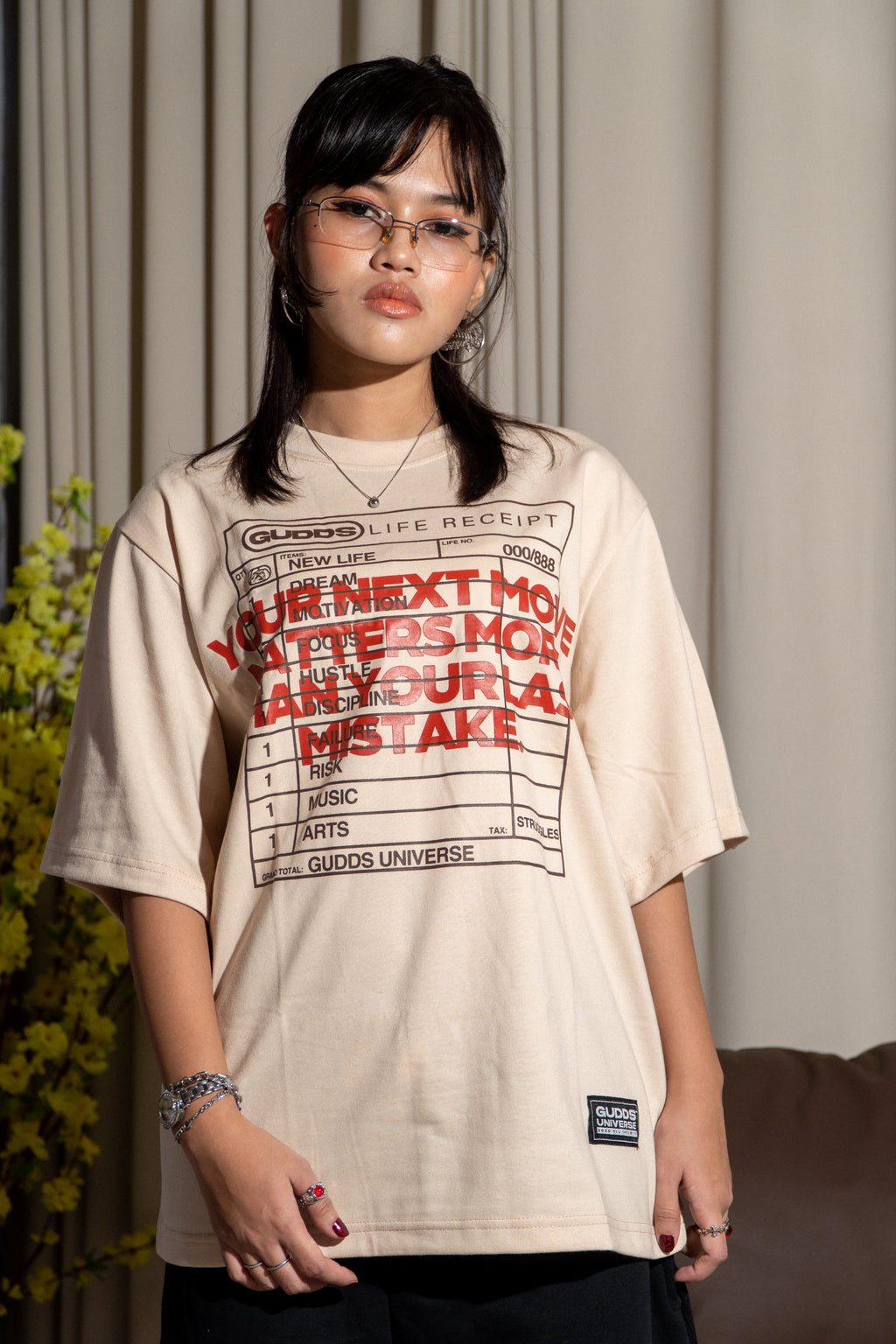 GUDDS UNIVERSE - “LIFE RECEIPT” GRAPHIC TEE