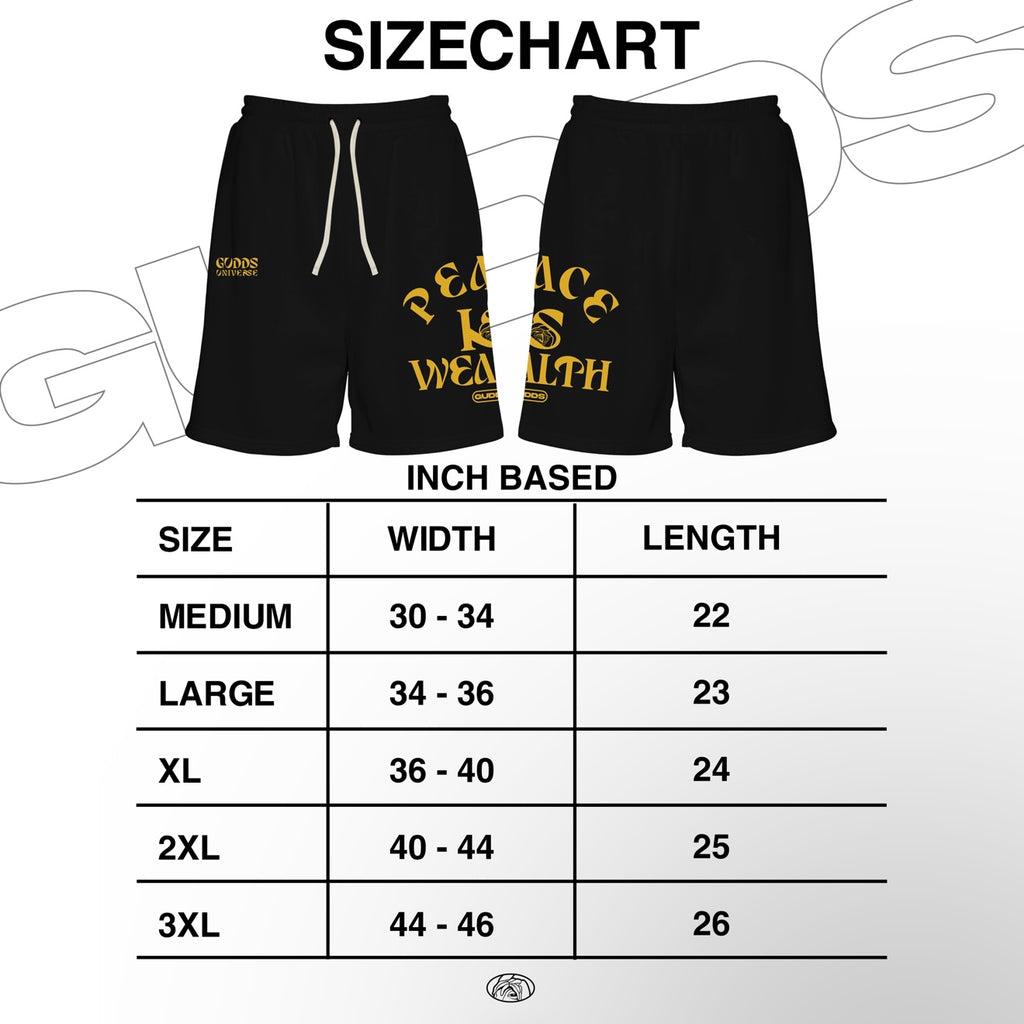 “PEACE IS WEALTH” SWEATSHORT