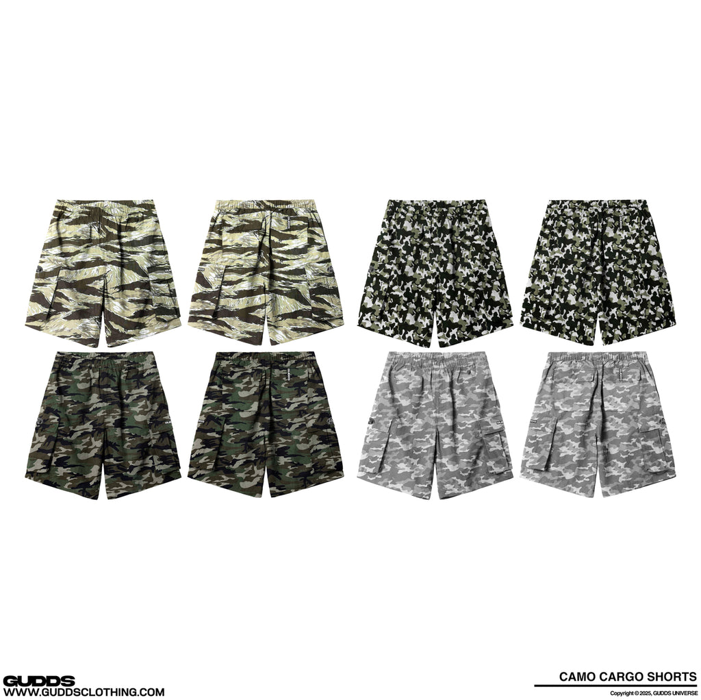 “CAMOU CARGO” SHORTS BAGGY FIT