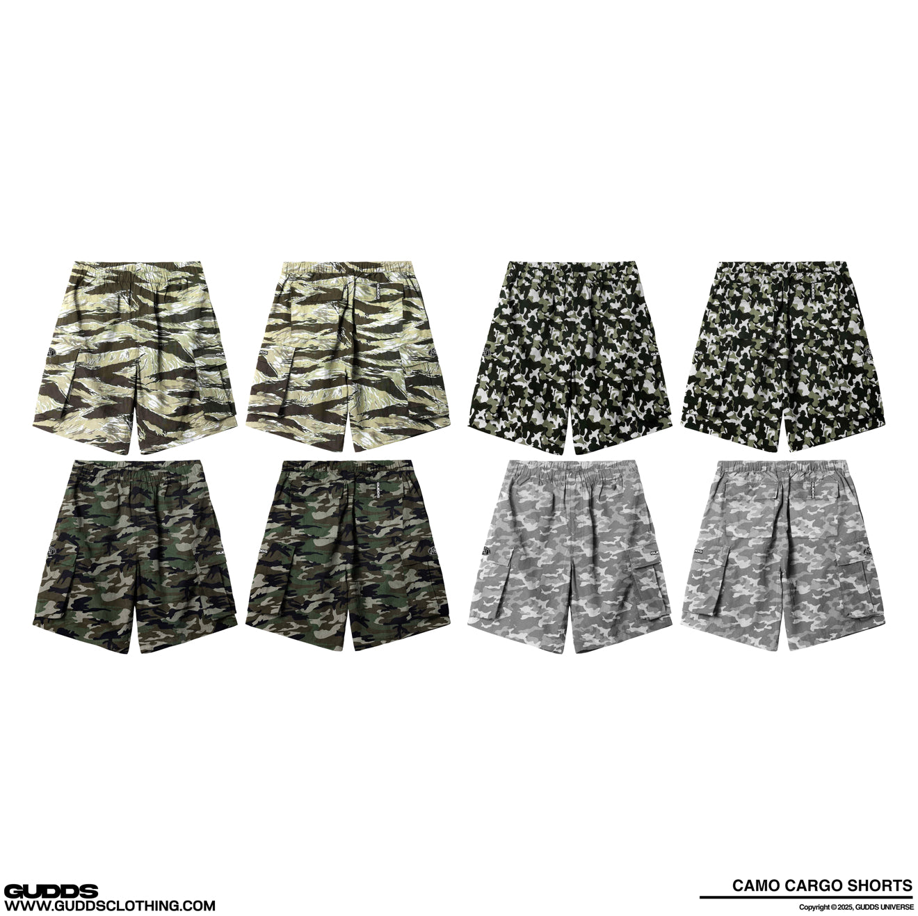 “CAMOU CARGO” SHORTS BAGGY FIT
