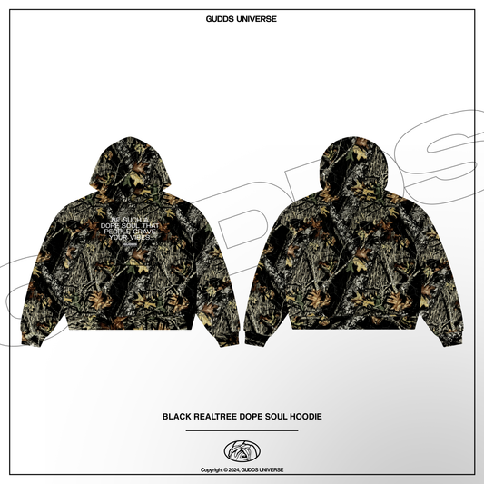 GUDDS UNIVERSE - “BLACK REALTREE DOPE” HOODIE