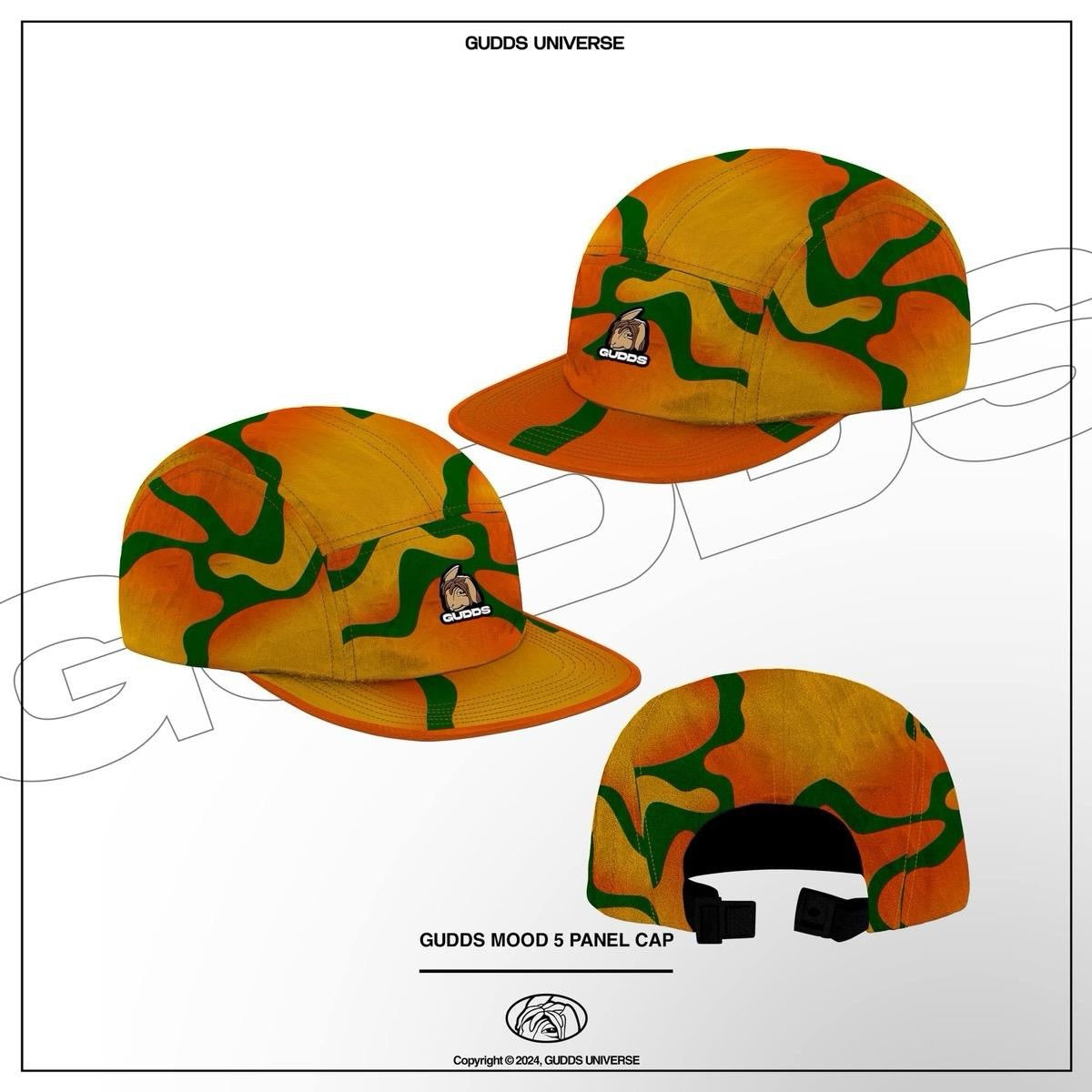 GUDDS "5 PANNEL CAP" IN 3 COLORS (OG LOGO RUBBER PATCH)