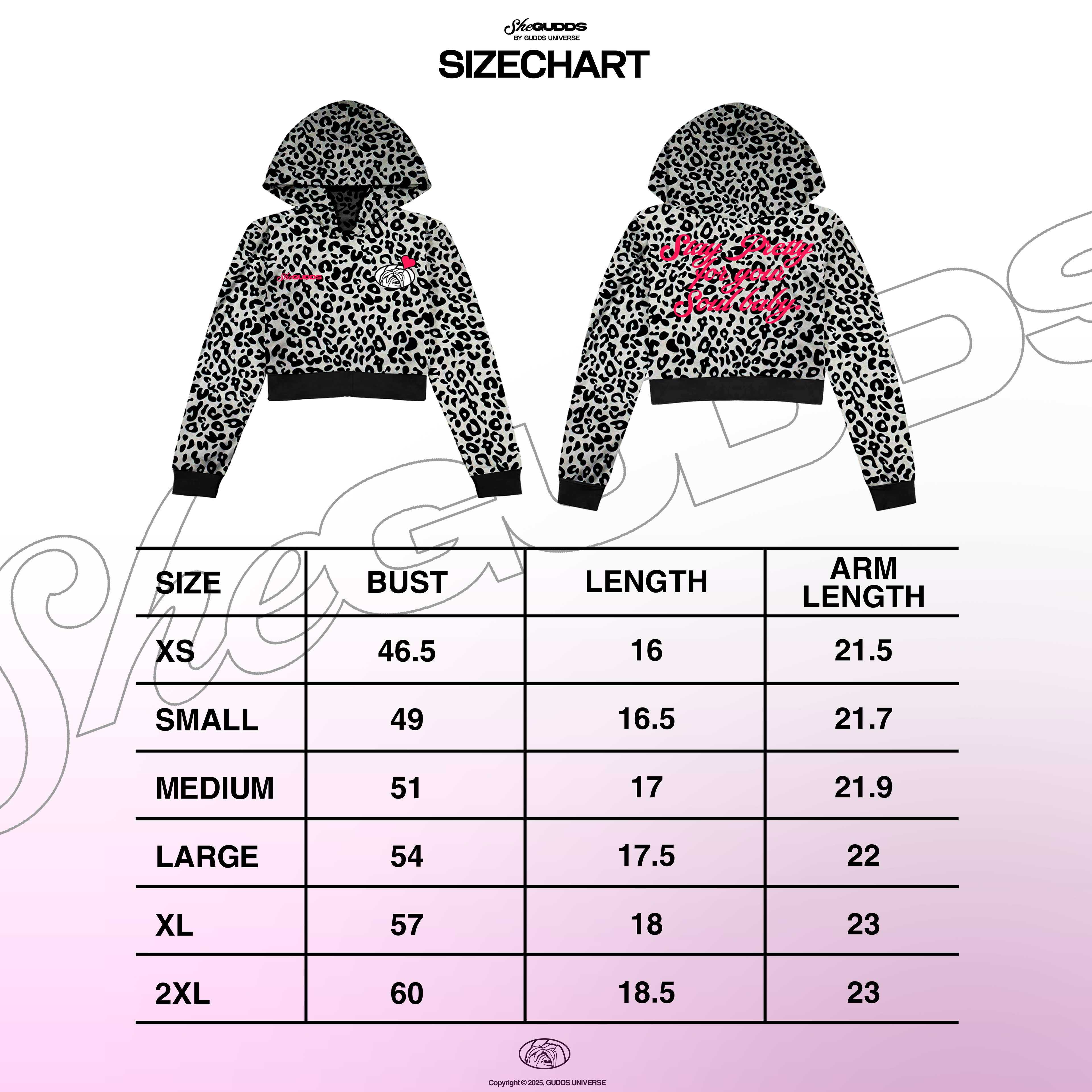 SheGUDDS “COZY” BLACK LEOPARD COUTURE  HOODIE