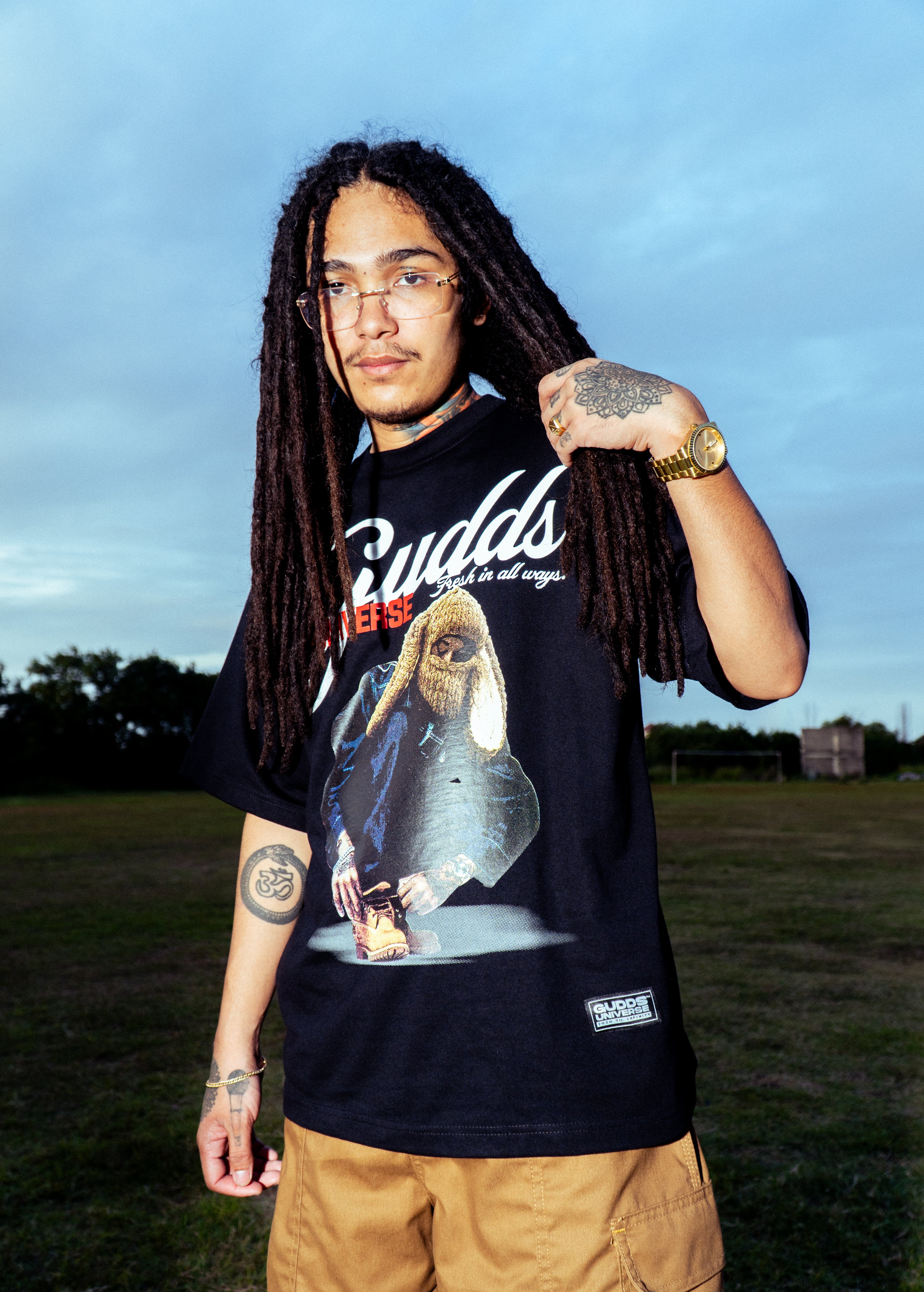 GUDDS UNIVERSE "GUDDS AND FRESH" BOXY FIT TEE