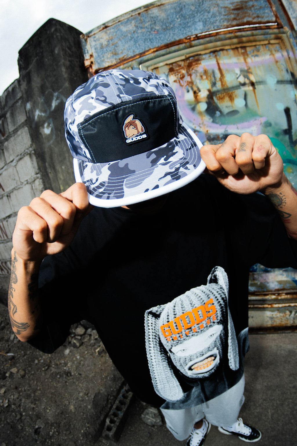 “CAMOU" 5 PANEL CAP