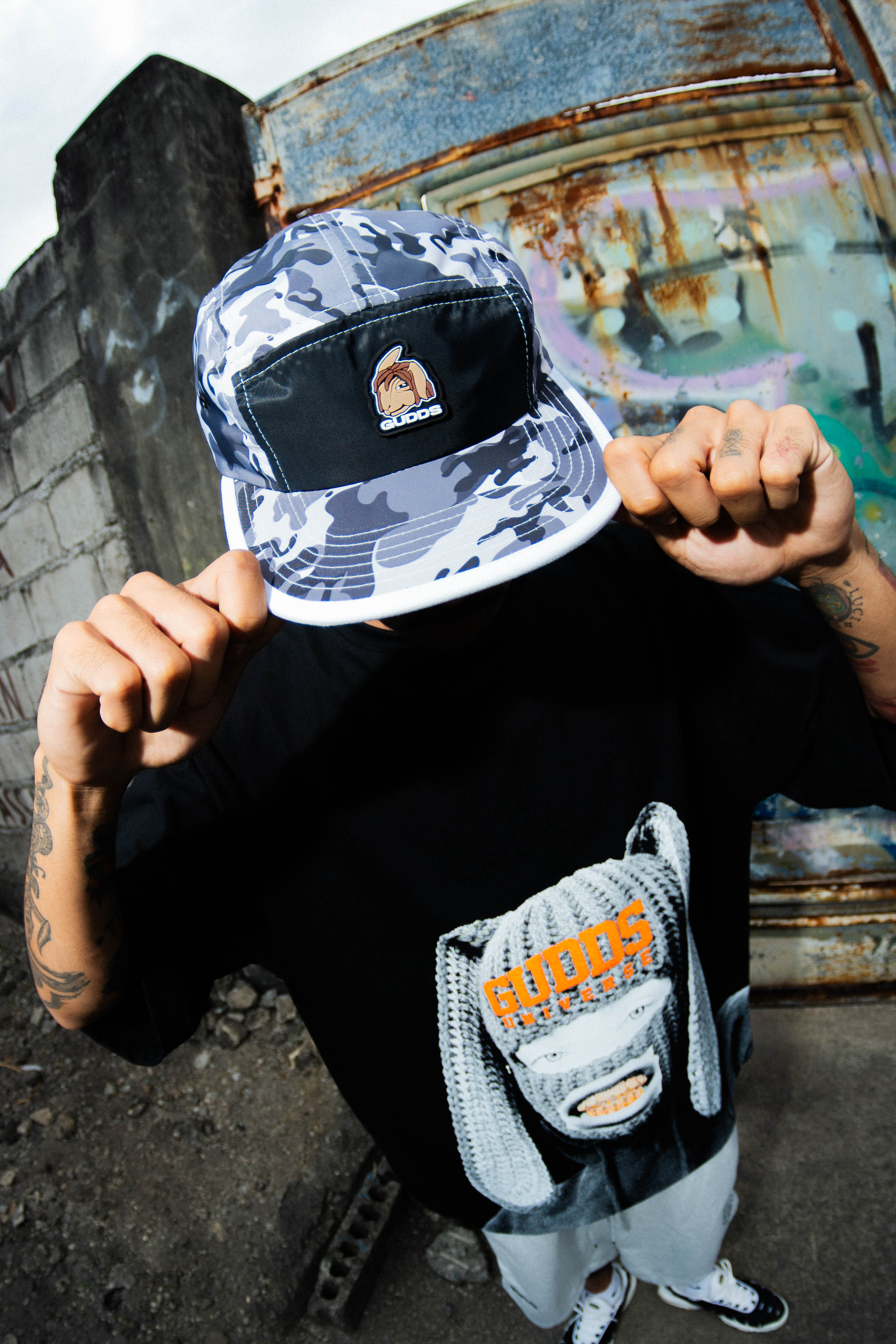 “CAMOU" 5 PANEL CAP