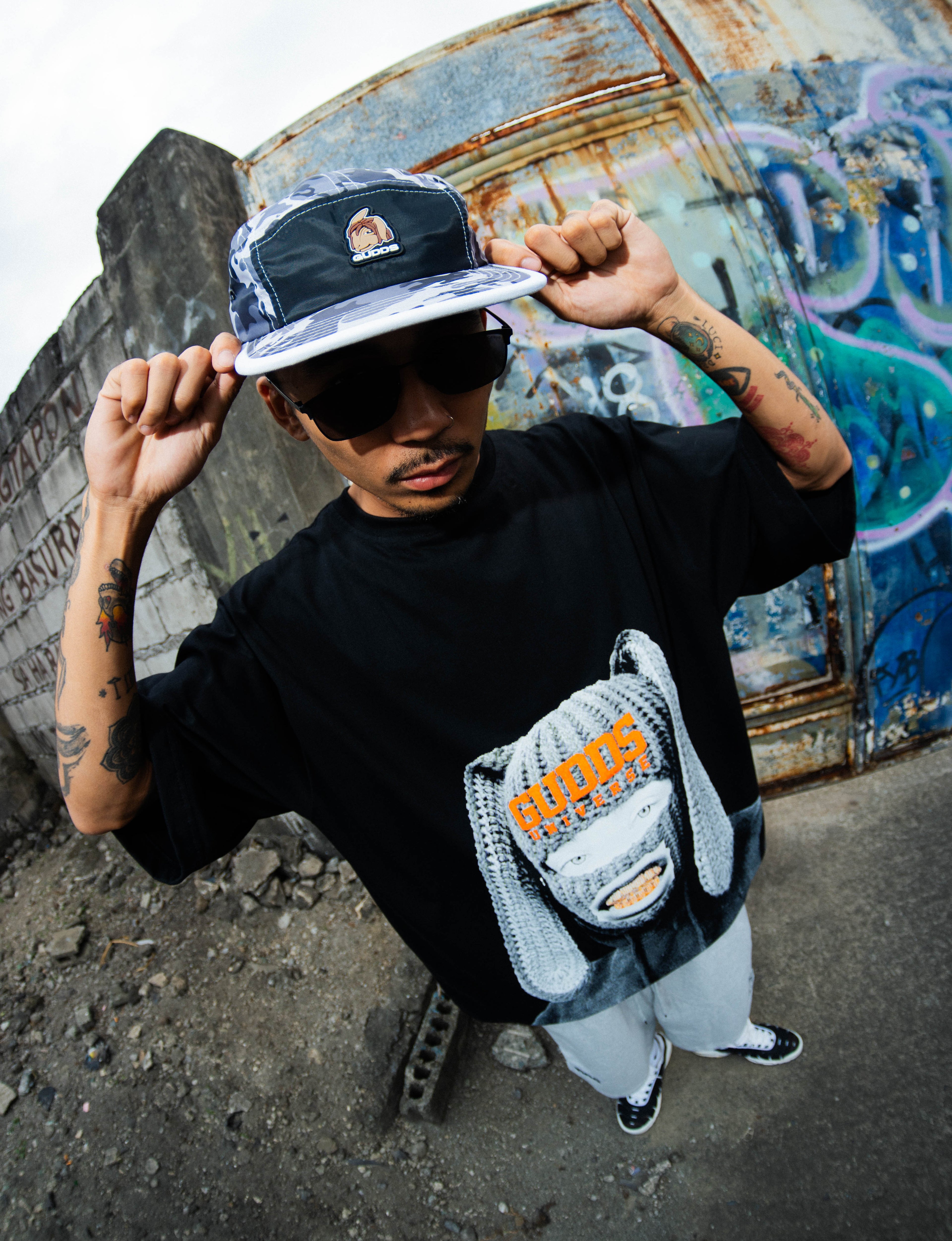 “CAMOU" 5 PANEL CAP