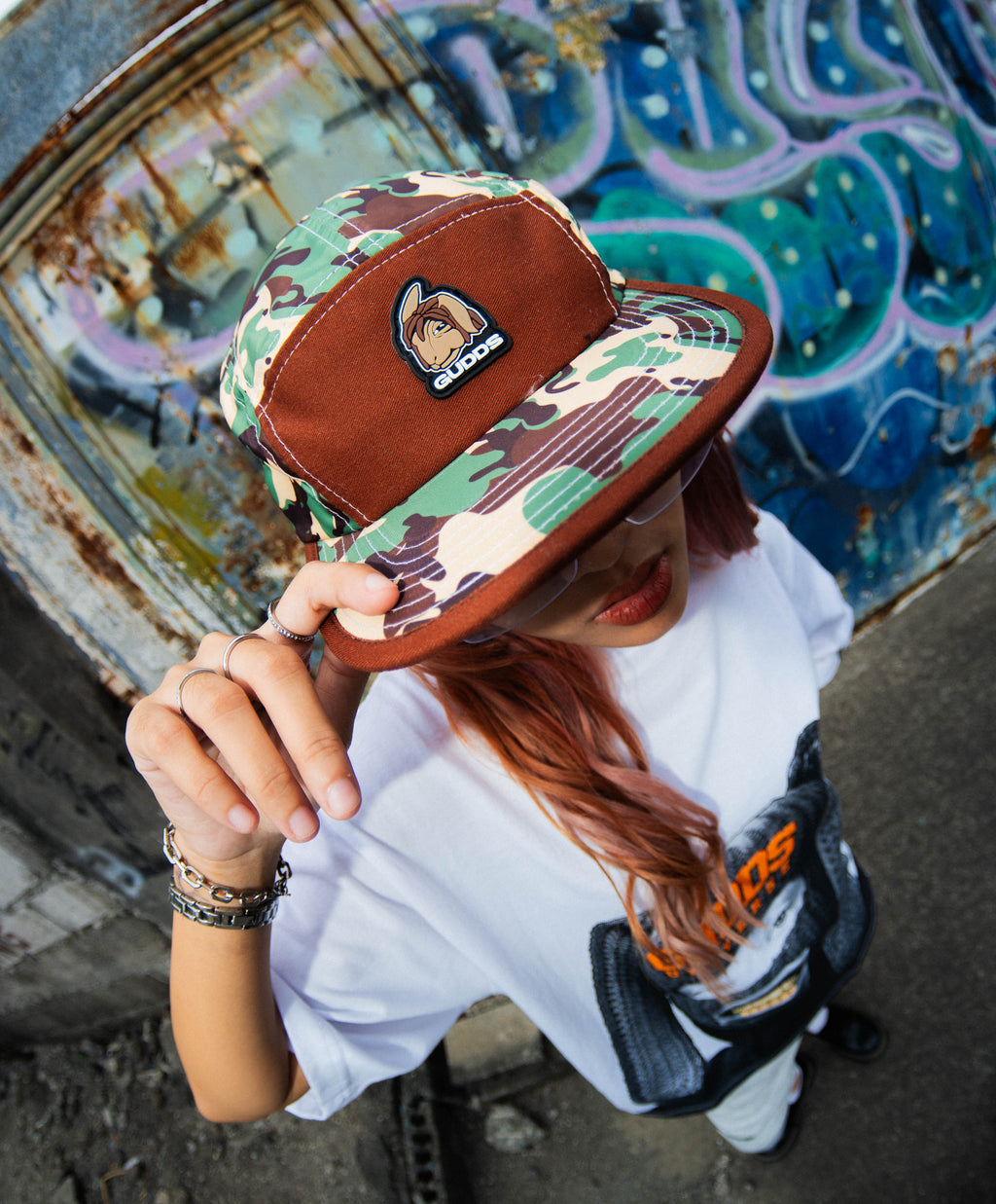 “CAMOU" 5 PANEL CAP