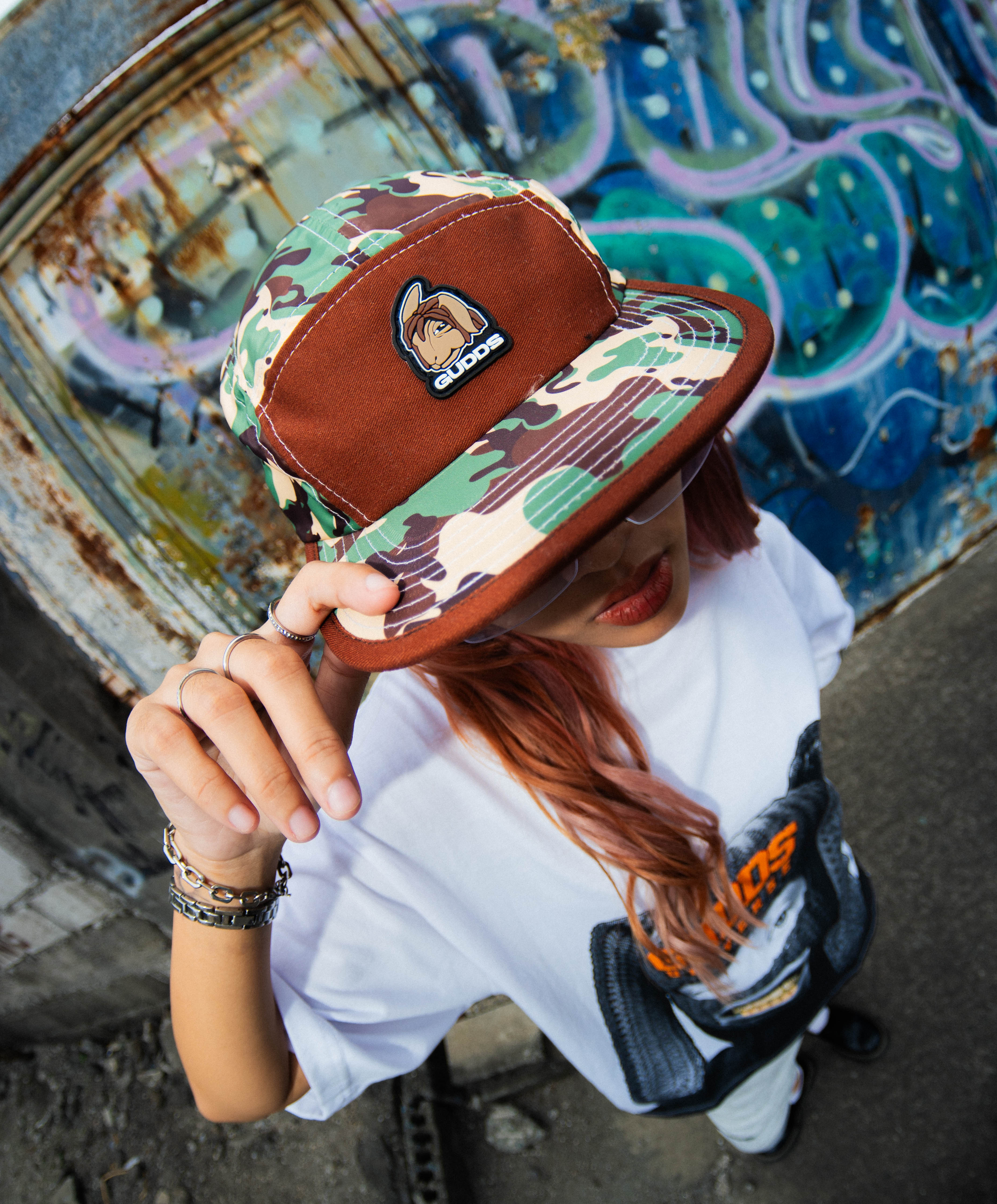 “CAMOU" 5 PANEL CAP