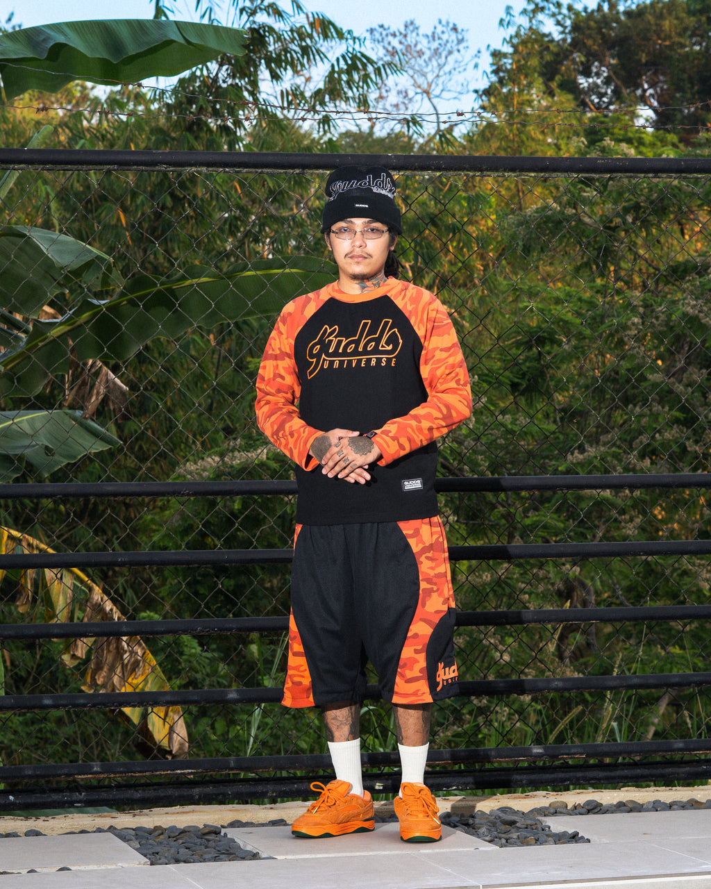 2 TONE ORENJI CAMOU WAVES RAGLAN