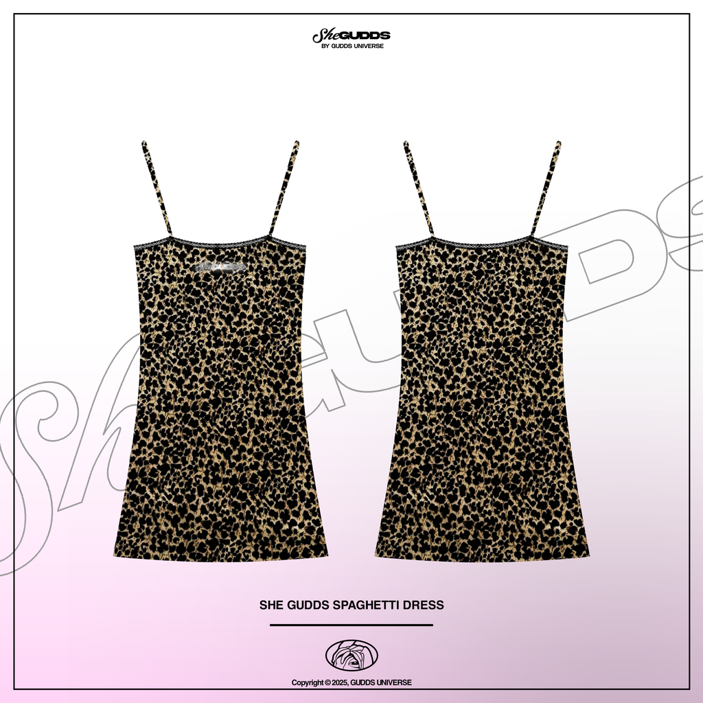 SheGUDDS - “SPAGHETTI” LEOPARD DRESS