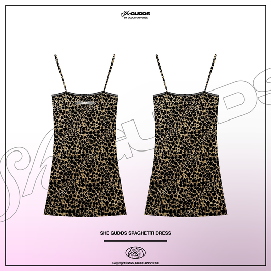 SheGUDDS - “SPAGHETTI” LEOPARD DRESS