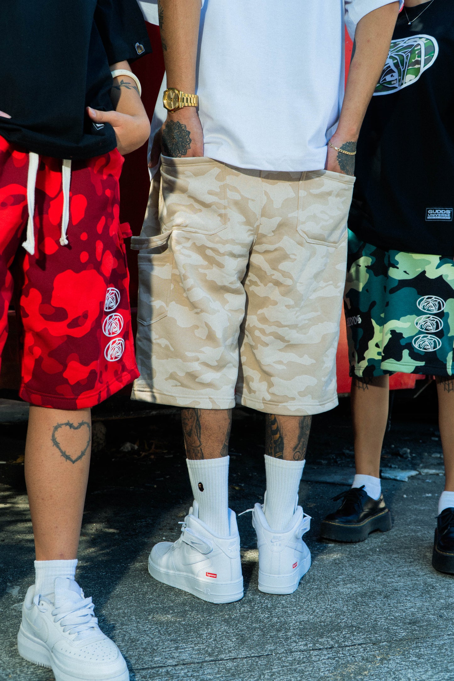 GUDDS - "CARPENTER SWEATJORTS" CAMO (LIMITED PIECES ONLY)
