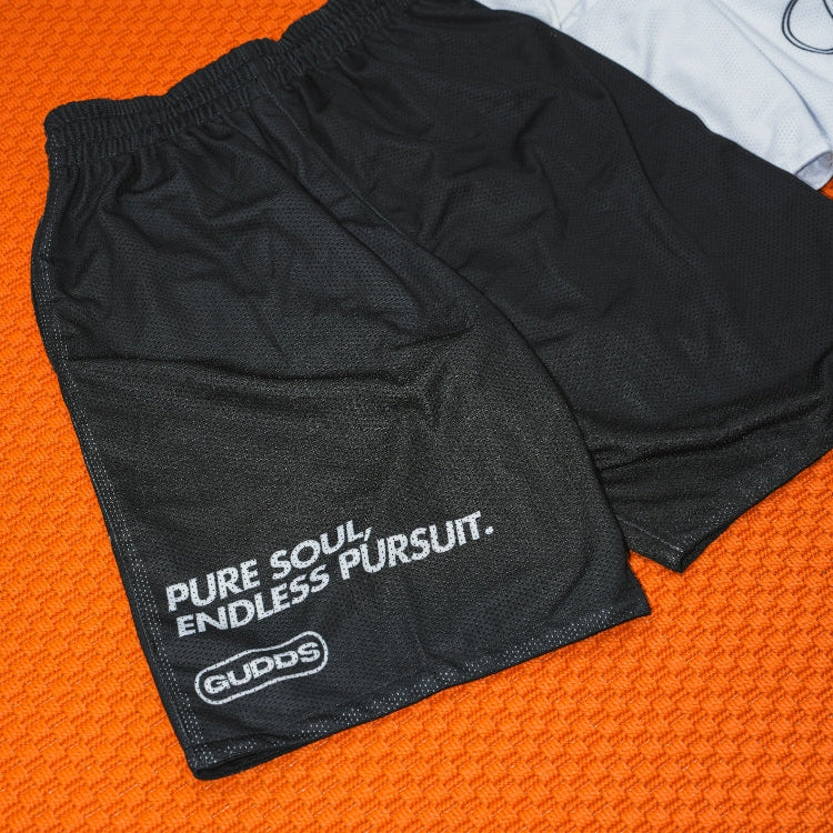 "ENDLESS PURSUIT" MESH SHORTS