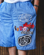 “DENIM” MESH SHORTS
