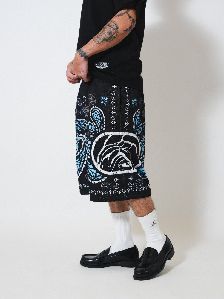 PAISLEY MESH SHORTS
