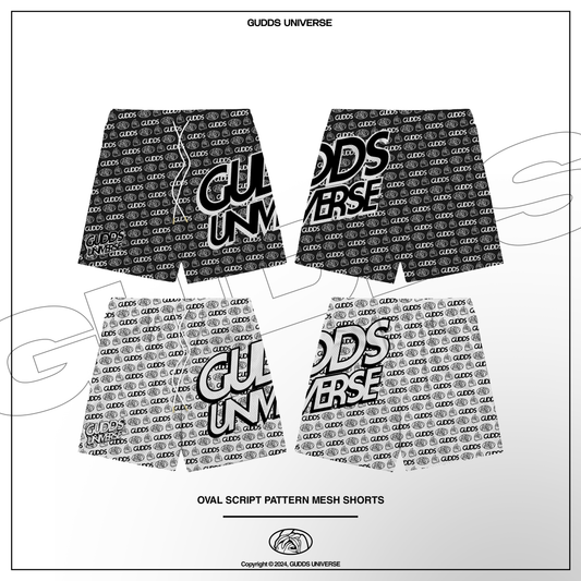 GUDDS UNIVERSE - “OVAL SCRIPT” MESH SHORT