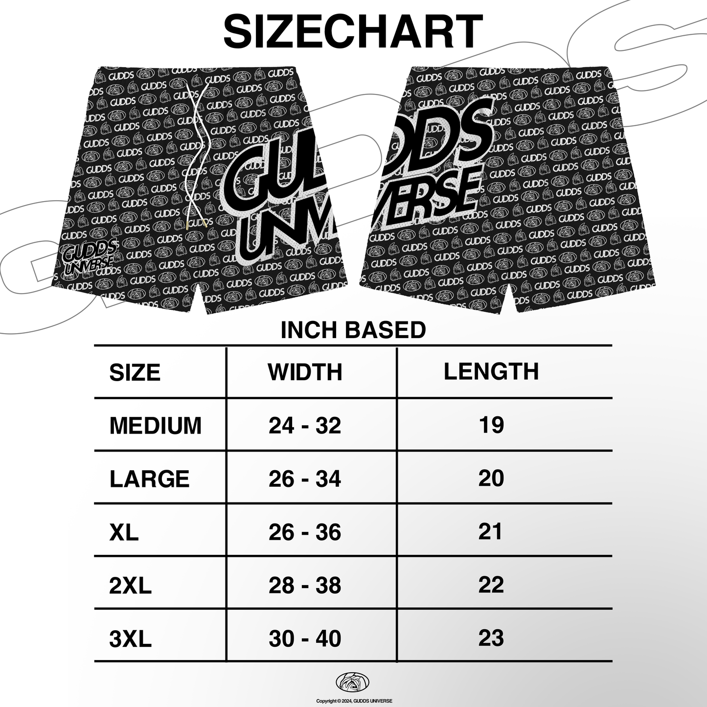 GUDDS UNIVERSE - “OVAL SCRIPT” MESH SHORT