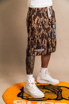 “CAMOU” DESIGN MESH SHORTS