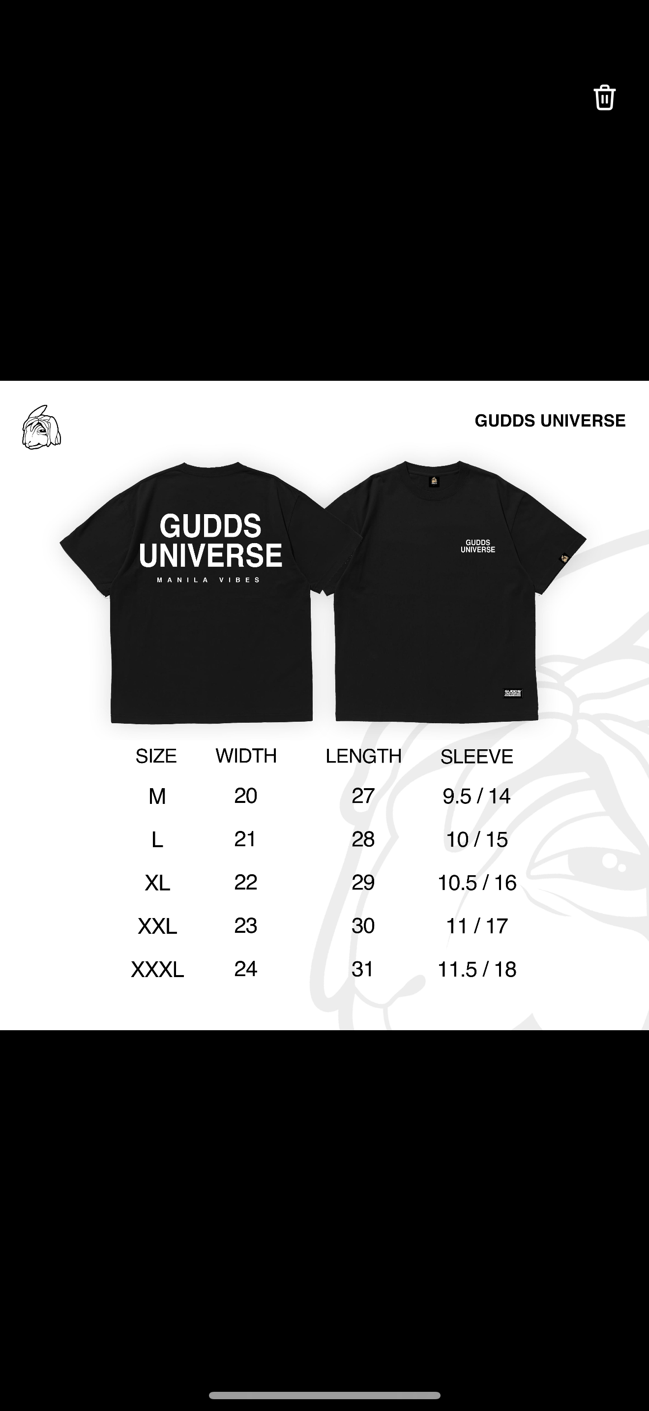 “MANILA VIBES” MINIMAL BLACK TEE
